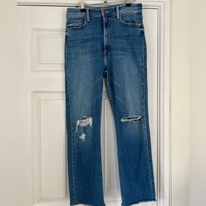 MOTHER Rider Ankle Fray Jeans